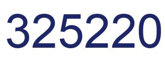 Number 325220 blue image