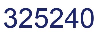 Number 325240 blue image