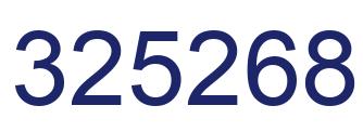 Number 325268 blue image