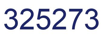 Number 325273 blue image
