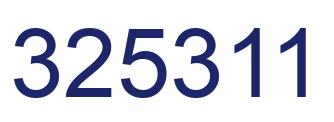 Number 325311 blue image