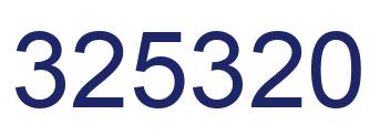 Número 325320 imagen azul
