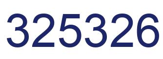 Number 325326 blue image