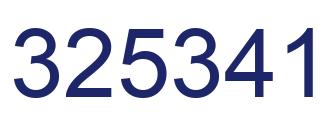 Number 325341 blue image