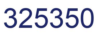 Number 325350 blue image