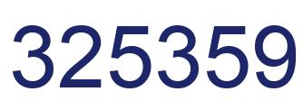 Number 325359 blue image