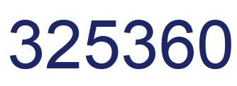Number 325360 blue image