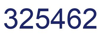Number 325462 blue image