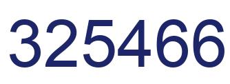 Number 325466 blue image