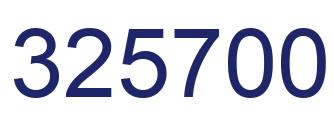 Número 325700 imagen azul