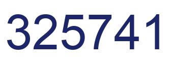 Número 325741 imagen azul