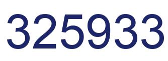 Number 325933 blue image