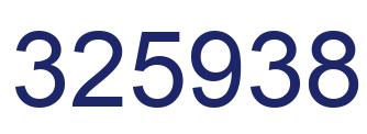 Number 325938 blue image
