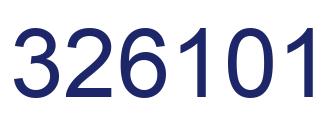 Number 326101 blue image