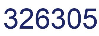 Number 326305 blue image