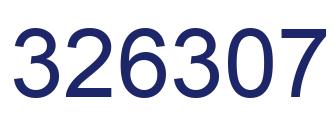 Number 326307 blue image