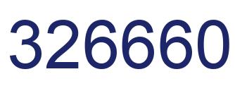 Number 326660 blue image