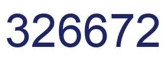 Number 326672 blue image