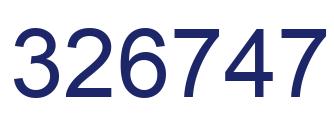Number 326747 blue image
