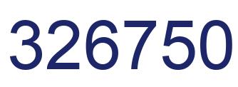 Number 326750 blue image