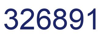 Number 326891 blue image