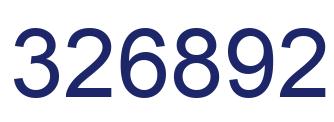 Number 326892 blue image