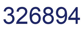 Number 326894 blue image
