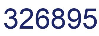 Number 326895 blue image