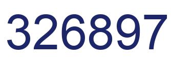 Number 326897 blue image