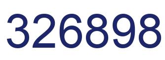 Number 326898 blue image
