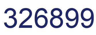 Number 326899 blue image