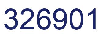 Number 326901 blue image