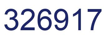 Number 326917 blue image