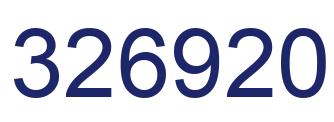 Número 326920 imagen azul