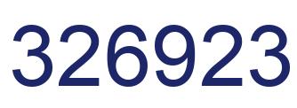 Número 326923 imagen azul