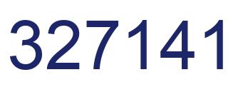 Number 327141 blue image