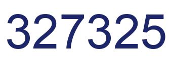 Number 327325 blue image