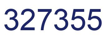 Number 327355 blue image