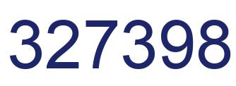 Number 327398 blue image