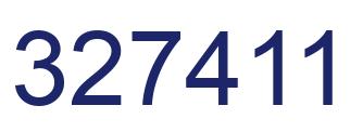 Number 327411 blue image