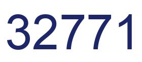 Number 32771 blue image