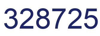 Number 328725 blue image