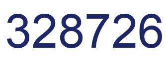 Number 328726 blue image
