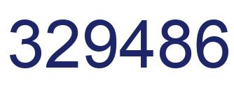 Number 329486 blue image