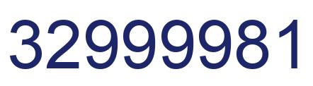 Number 32999981 blue image