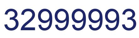 Number 32999993 blue image