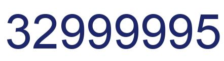 Number 32999995 blue image