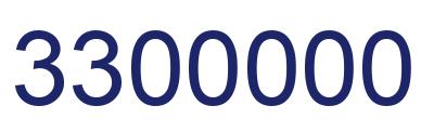 Number 3300000 blue image