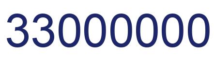 Number 33000000 blue image