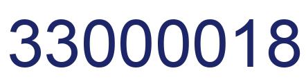Number 33000018 blue image